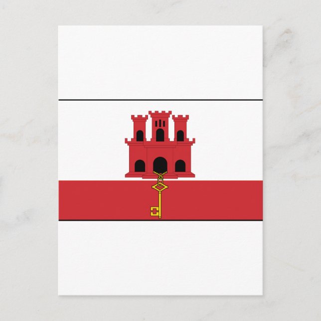Cartão Postal Gibraltar Flag (Frente)