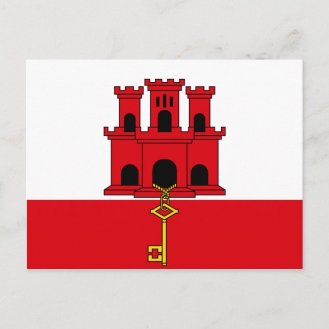 Cartão Postal Gibraltar Flag GI (Frente)