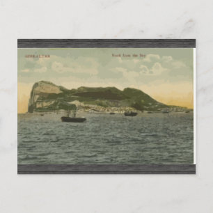 Cartão Postal Gibraltar Rock From Bay, Vintage