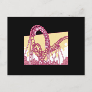 Cartão Postal Gift do Funny Rollercoaster Amusement Park