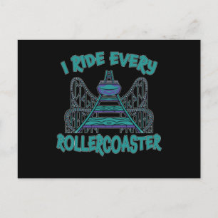Cartão Postal Gift do Funny Rollercoaster Amusement Park