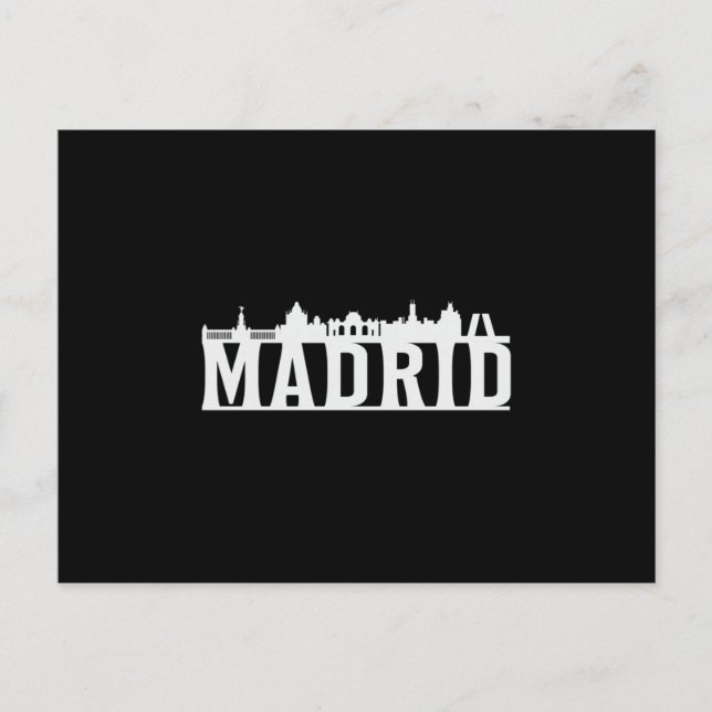 Cartão Postal Gift Engraçado da Cidade da Espanha de Madrid (Frente)