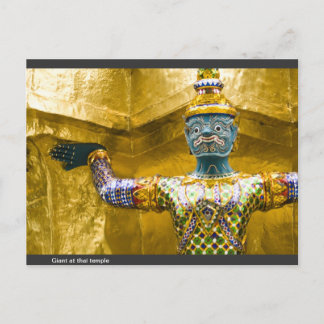 Cartão Postal Gigante no templo tailandês