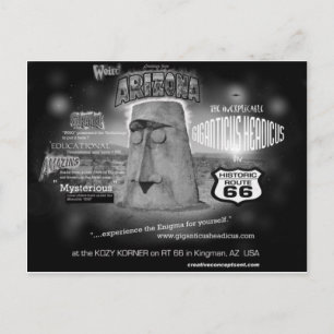 Cartão Postal giganticus headicus saudações da AZ Route 66