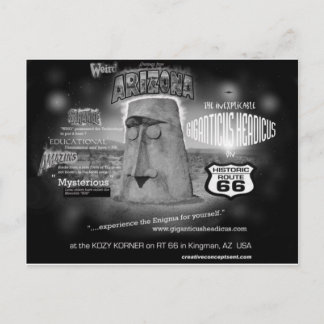 Cartão Postal giganticus headicus saudações da AZ Route 66