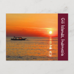 Cartão Postal gili indonesia sunrise