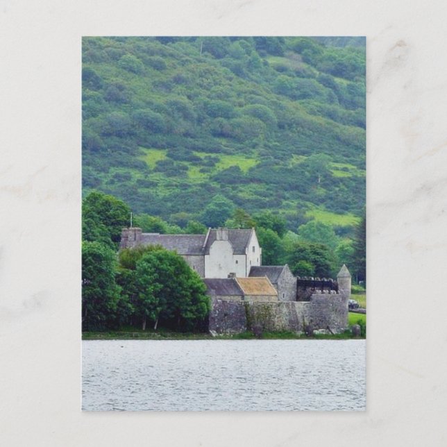 Cartão Postal Gill Lough Lagos Ireland Parkes Castle (Frente)