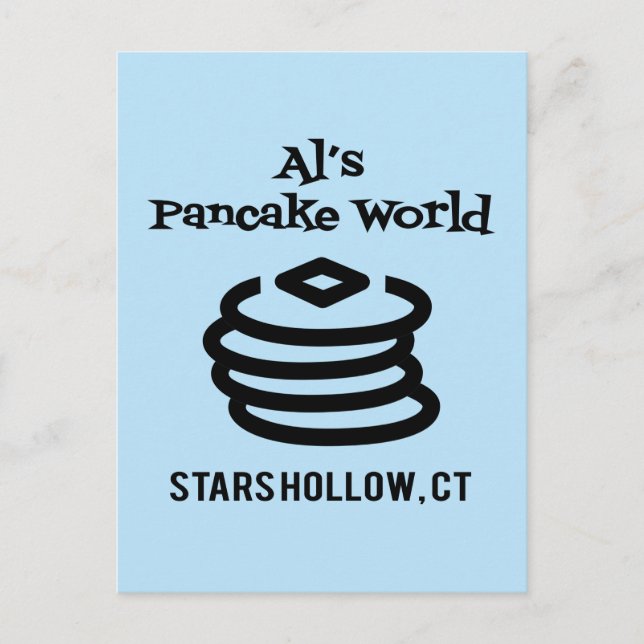 Cartão Postal Gilmore Girls | Al's Pancake World Logo (Frente)