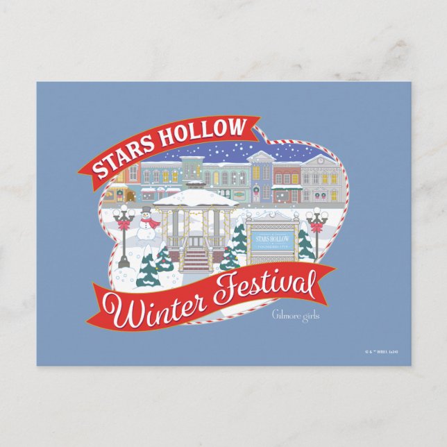 Cartão Postal Gilmore Girls | Festival de inverno Stars Hollow (Frente)