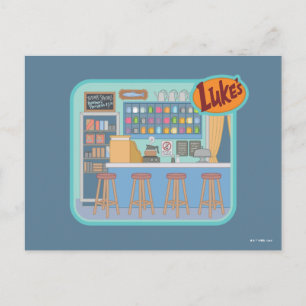 Cartão Postal Gilmore Girls   Gráfico do Luke's Diner