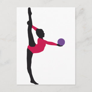 Cartão Postal ginástica de bola