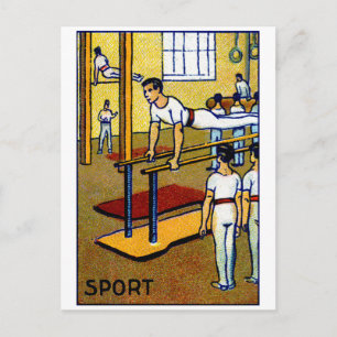 Cartão Postal ginástica masculina de 1910