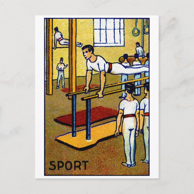 Cartão Postal ginástica masculina de 1910 (Frente)