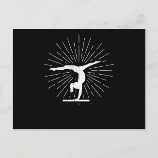 Cartão Postal ginástica Silhouette Engraçado Gymnast Esporte