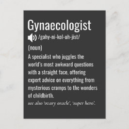 Cartão Postal Ginecologista Engraçado Definição Gynacologista