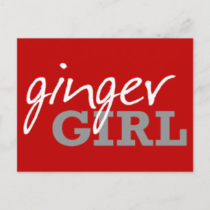 Cartão Postal Ginger Girl Redhead Freckles