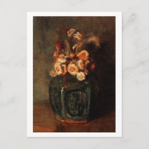 Cartão Postal Ginger Jar com Chrysanthemums, Vincent van Gogh