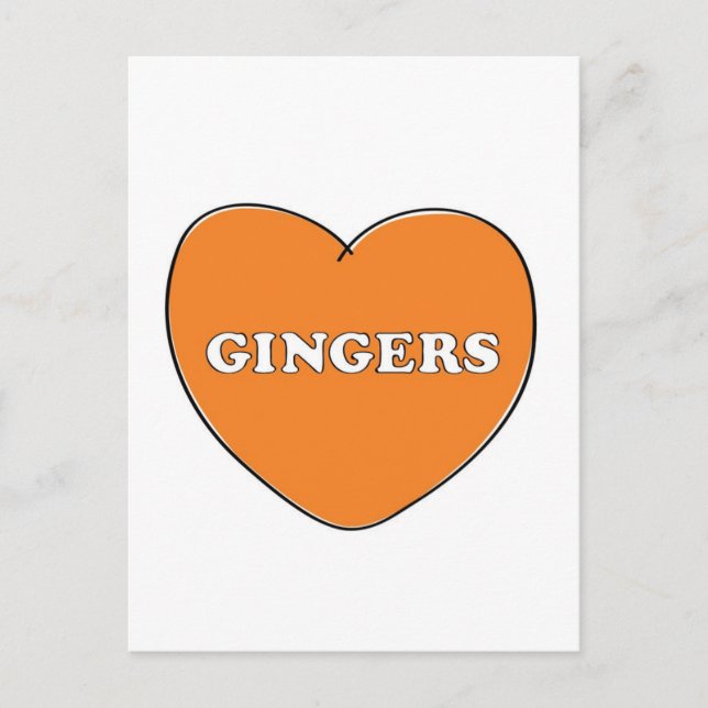 Cartão Postal Ginger Love (Frente)