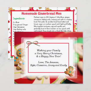 Cartão Postal Gingercake Man Cookie Natal