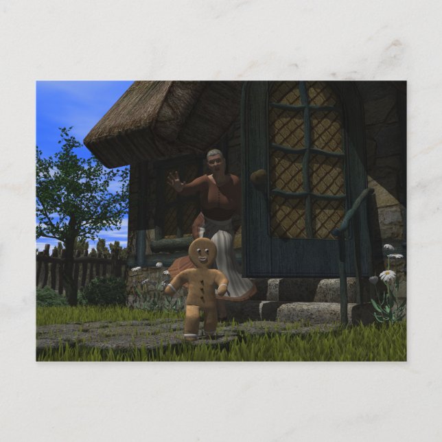 Cartão Postal Gingerpão em fuga (Frente)