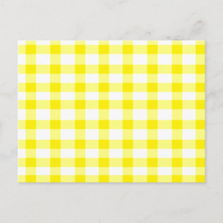 Cartão Postal Gingham Amarelo