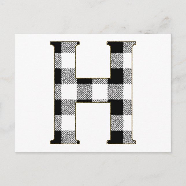 Cartão Postal Gingham Check H (Frente)