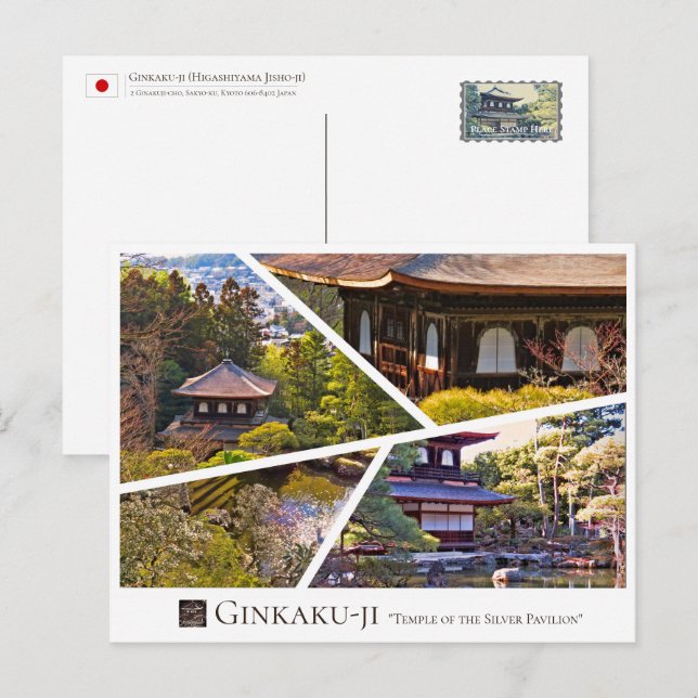 Cartão Postal Ginkaku-ji (Higashiyama Jisho-ji) (Frente/Verso)