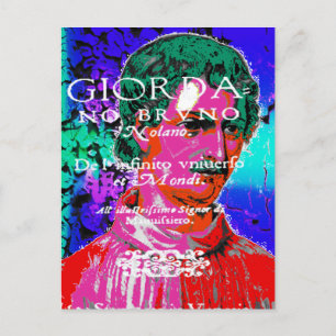 Cartão Postal Giordano Bruno Esoteric Occult Astrologia Italiana