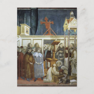 Cartão Postal Giotto: Francis de Assisi preparando o berço