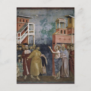Cartão Postal Giotto: Rua. Francis Renuncia todos os bens mundia