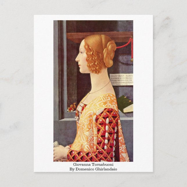 Cartão Postal Giovanna Tornabuoni Por Domenico Ghirlandaio (Frente)
