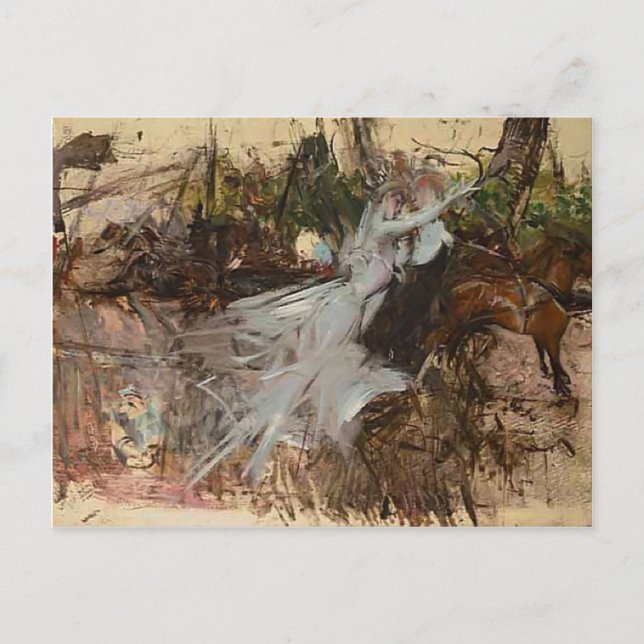 Cartão Postal Giovanni Boldini - Sonho de uma Noite de Verão (Frente)