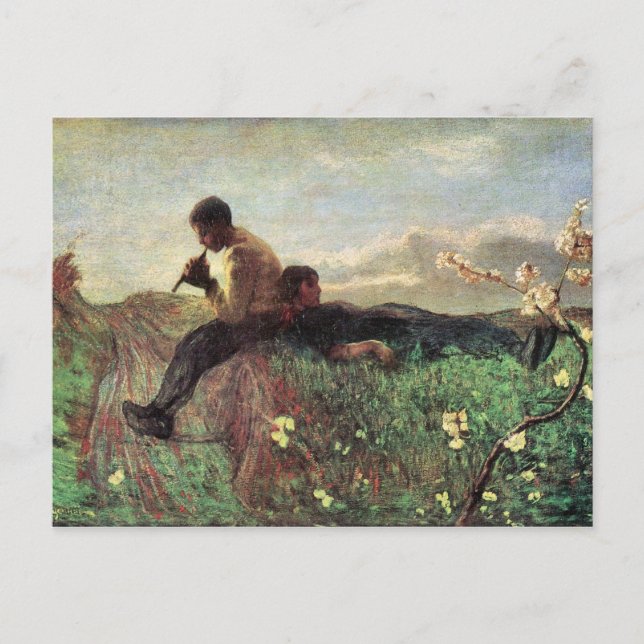 Cartão Postal Giovanni Segantini - Idyll (Frente)
