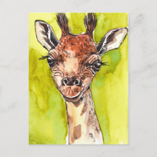 Cartão Postal Girafa