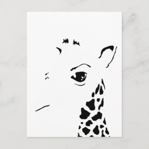 Cartão Postal girafa