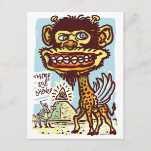 Cartão Postal Girafa bizarra no Egito