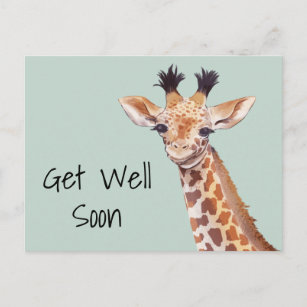 Cartão Postal Girafa Bonita Se Personaliza Muito Em Breve 