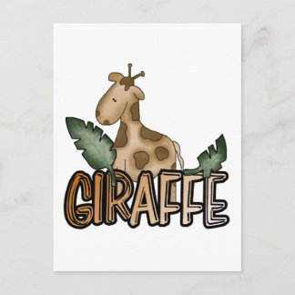 Cartão Postal Girafa Camisetas e presentes