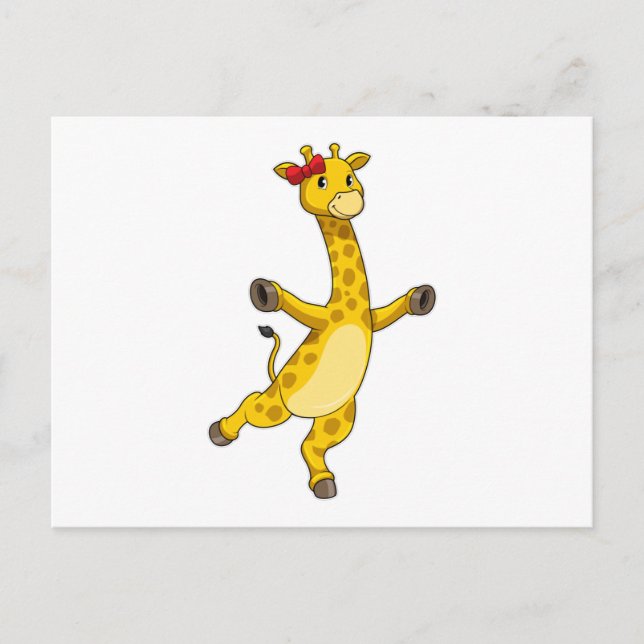 Cartão Postal Girafa com Fita (Frente)