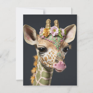 Cartão Postal Girafa Custa
