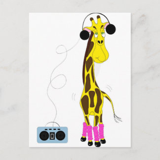 Cartão Postal Girafa dançante