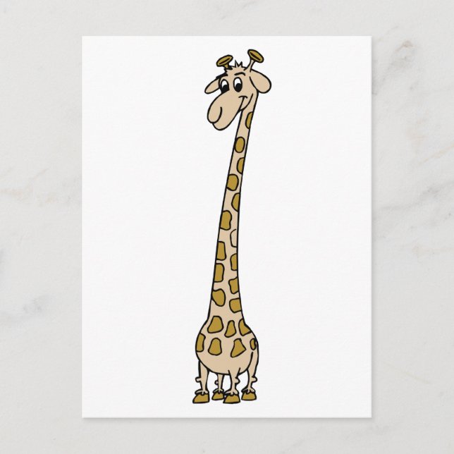 Cartão Postal Girafa de pescoço longo (Frente)