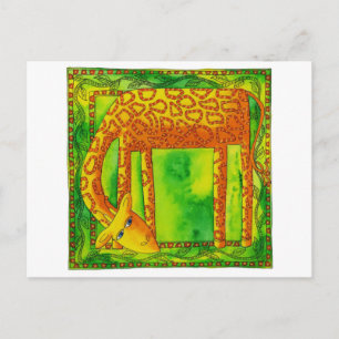 Cartão Postal Girafa Estampada