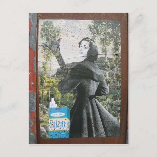 Cartão Postal Girafa fumante (Frente)