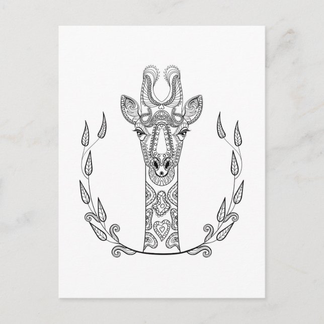 Cartão Postal Girafa inspirada (Frente)