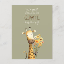 Cartão Postal Girafa - Seja engraçado