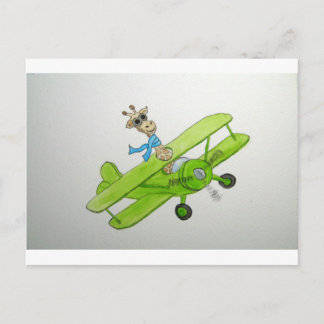 Cartão Postal Girafa Voando