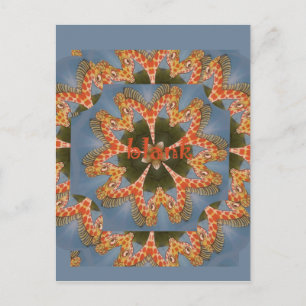 Cartão Postal Giraffe Abstrato Art Impressão