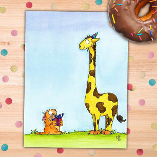 Cartão postal GIRAFFE BIRTHDAY por Nicole Janes