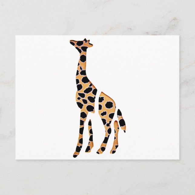 Cartão Postal Giraffe Wild Mash Up (Frente)